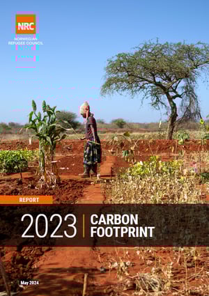 Front page of the report "NRC 2023 carbon footprint."