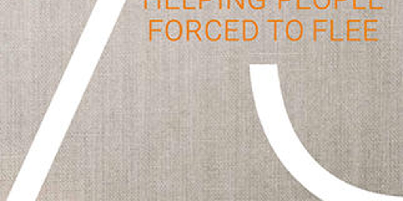 75 years for people forced to flee - The Norwegian Refugee Council 1946-2021. Front page of the book.