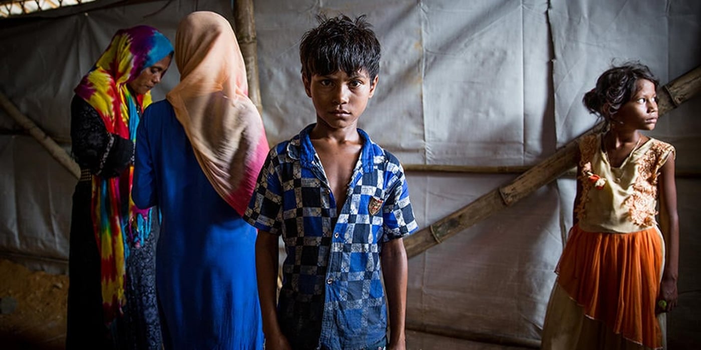 When the military attacked their village and burned down their home in front of their eyes, Mohammed and his family fled to Bangladesh. Photo gathered in 2018.