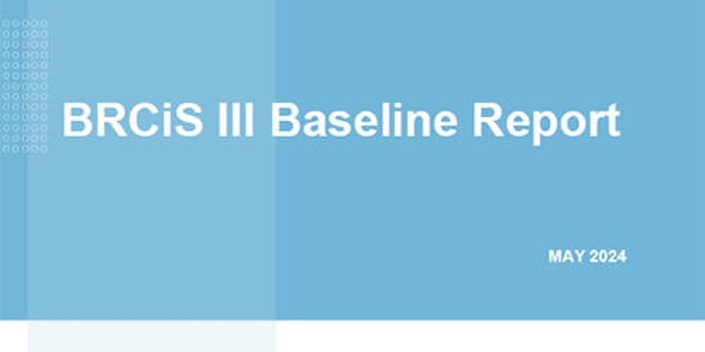 Front page of "BRCiS III Baseline Report".