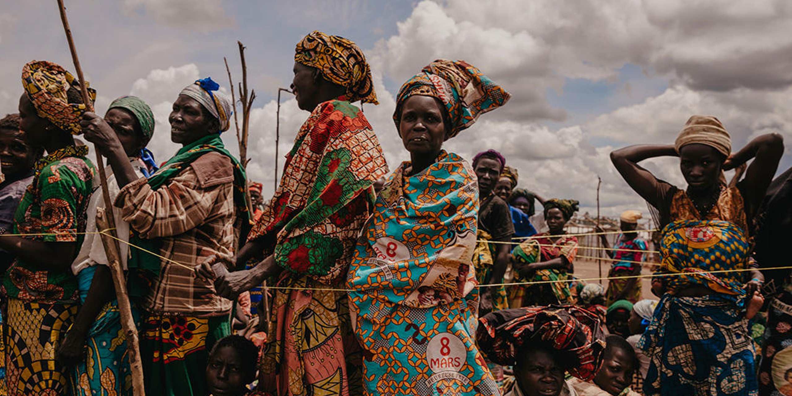 Displaced families in Plaine Savo camp, DR Congo.