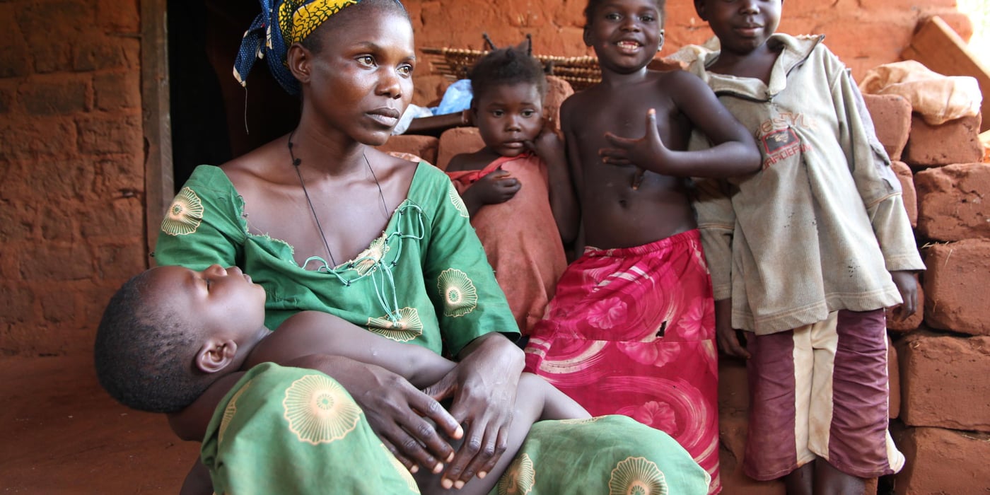 27 years old Marieblanche has four children; the daughters Laurène at 8 and three years old Therenia. Her two sons are Artikson at 9, and 14 months old Valdest.
Food situation is critical, so she is glad that she still can breast feed the youngest one.
(Several pictures and more information about Marieblanche). 
Photos NRC / Ingrid Prestetun
