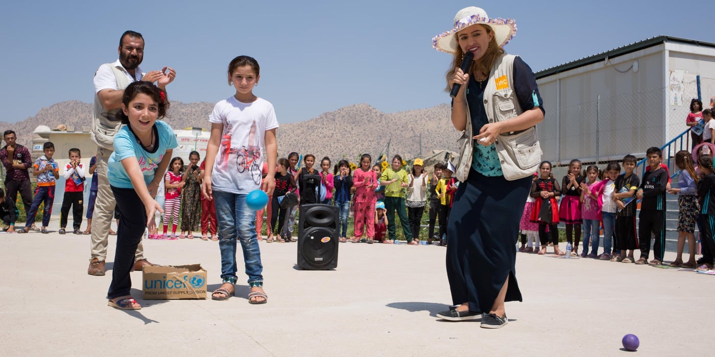 The Iraq Education team use fun activities to let refugee children reconnect with their childhood and cope with trauma.