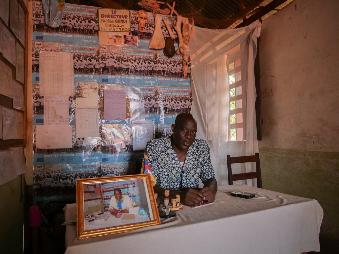 Philémon Gondi, school headteacher in Berbérati