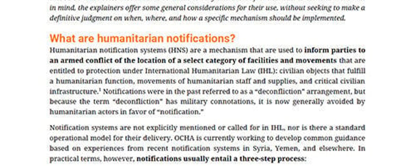 Protection of Civilians and Access
