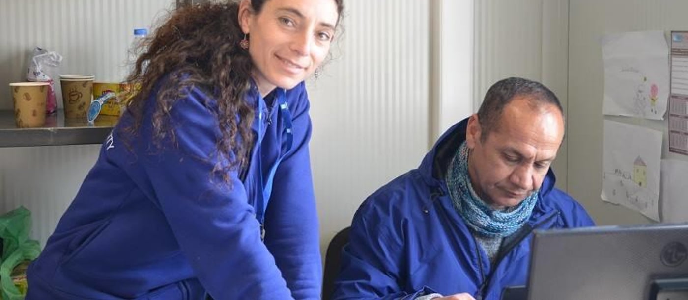 Olga Papalexiou and Alan Suleivani were deployed to the Greek Registration and identification services (RIS) during the European refugee influx in 2017. (Photo: NORCAP)