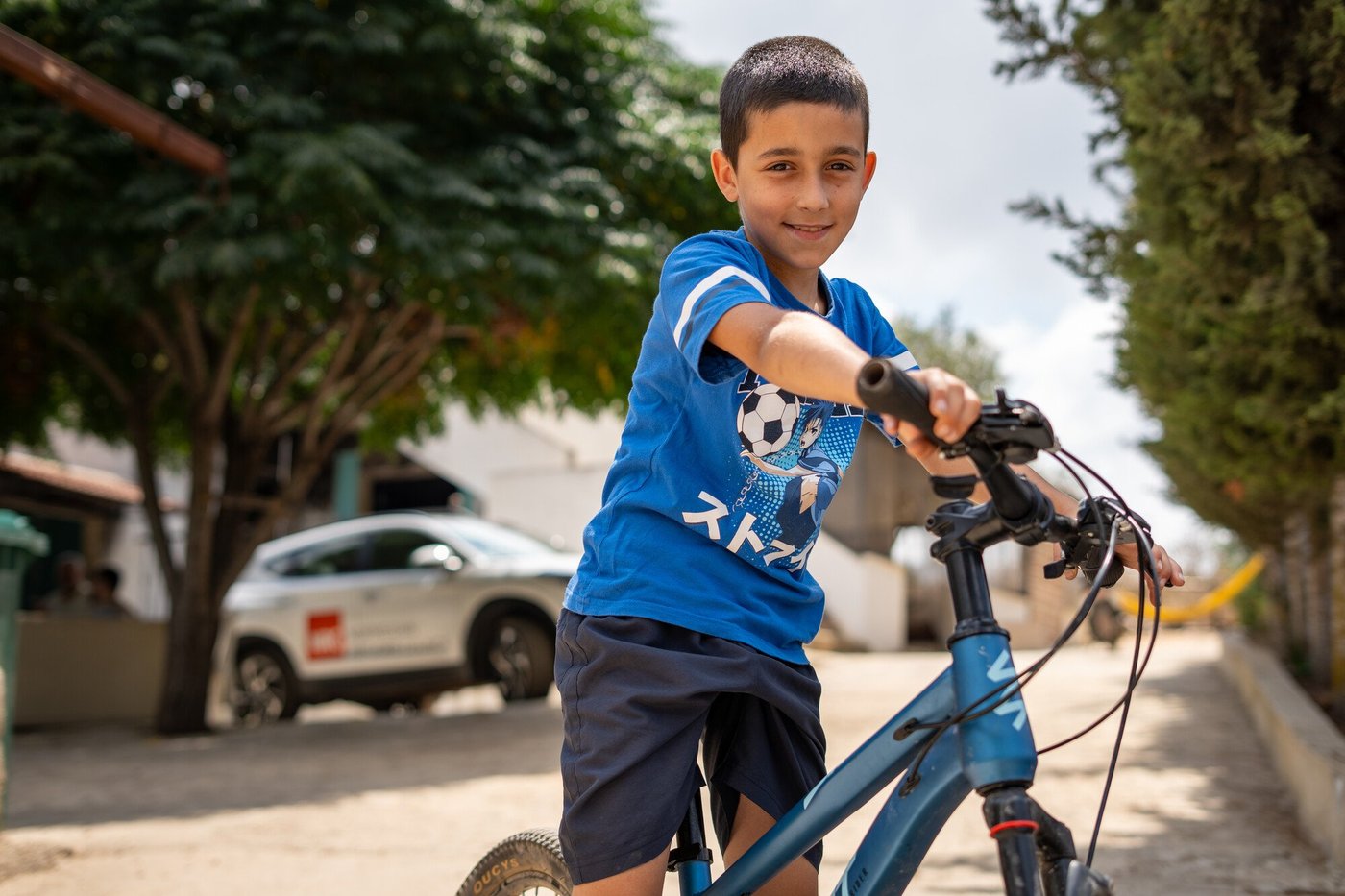 Louis, 9, can play with his friends in the village again. Photo: Tina Abu-Hanna/NRC 