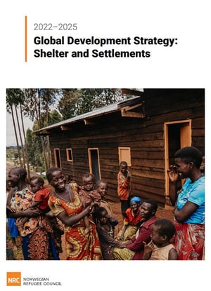 Front page of the "NRC Global Shelter and Settlements Strategy 2022-2025".