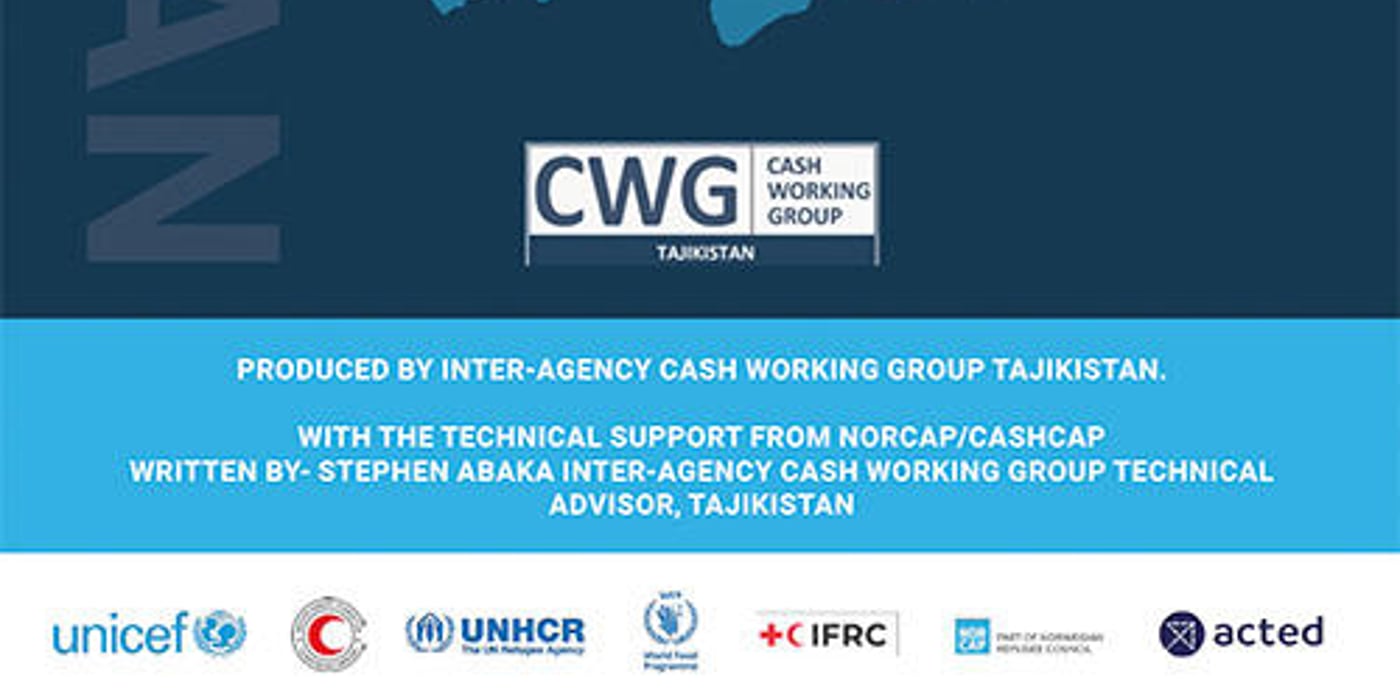 Front page of the report "Tajikistan minimum expenditure basket, gap analysis and transfer value consideration for CVA."
