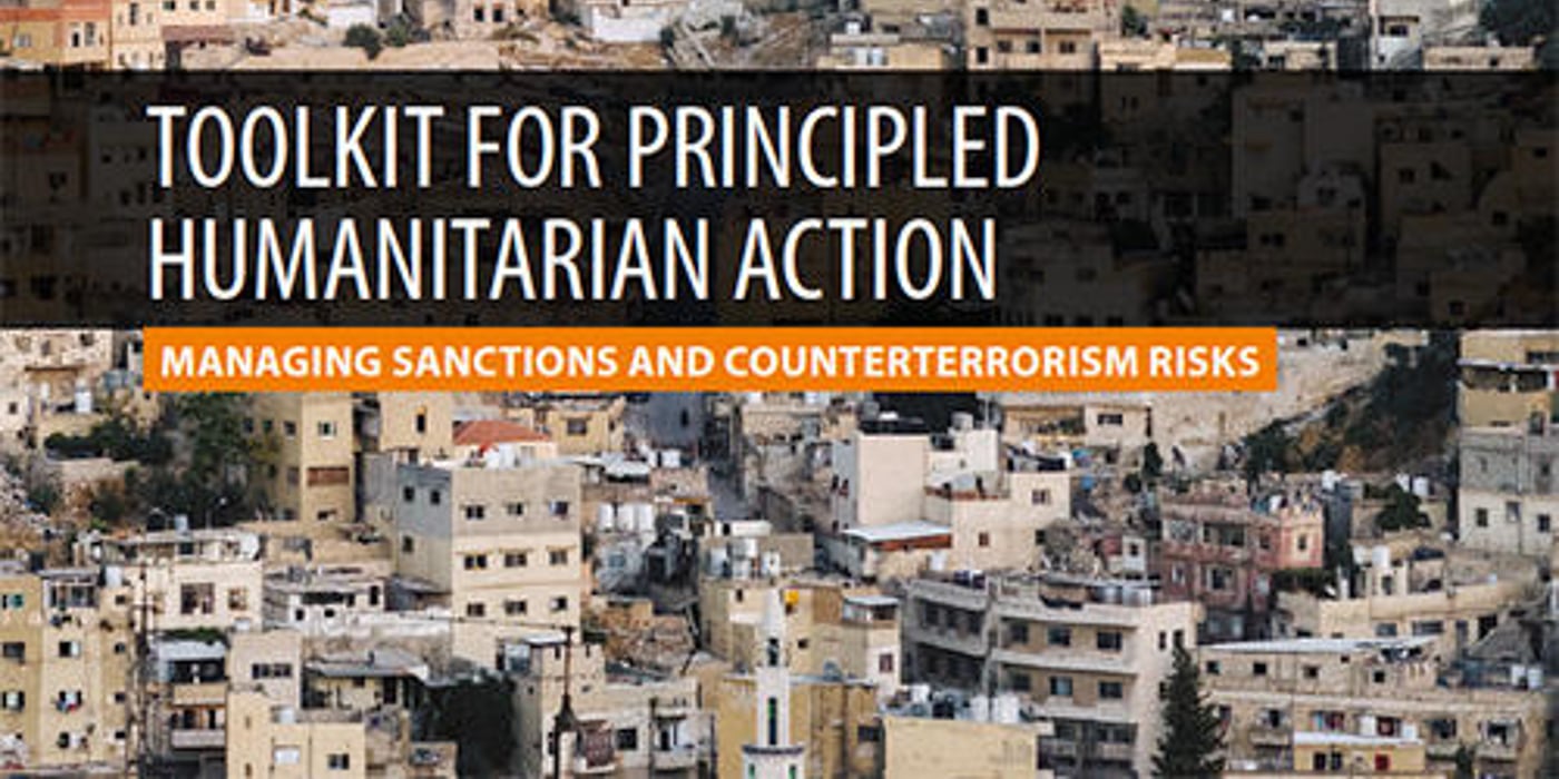 Front page of the report "Toolkit for principled humanitarian action: managing sanctions and counterterrorism risks".