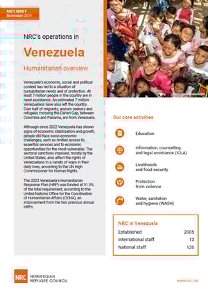 Fact sheet: NRC in Venezuela 2024