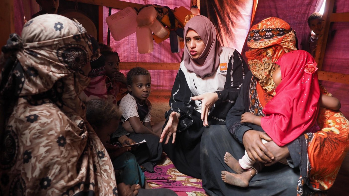 Working at the Norwegian Refugee Council.